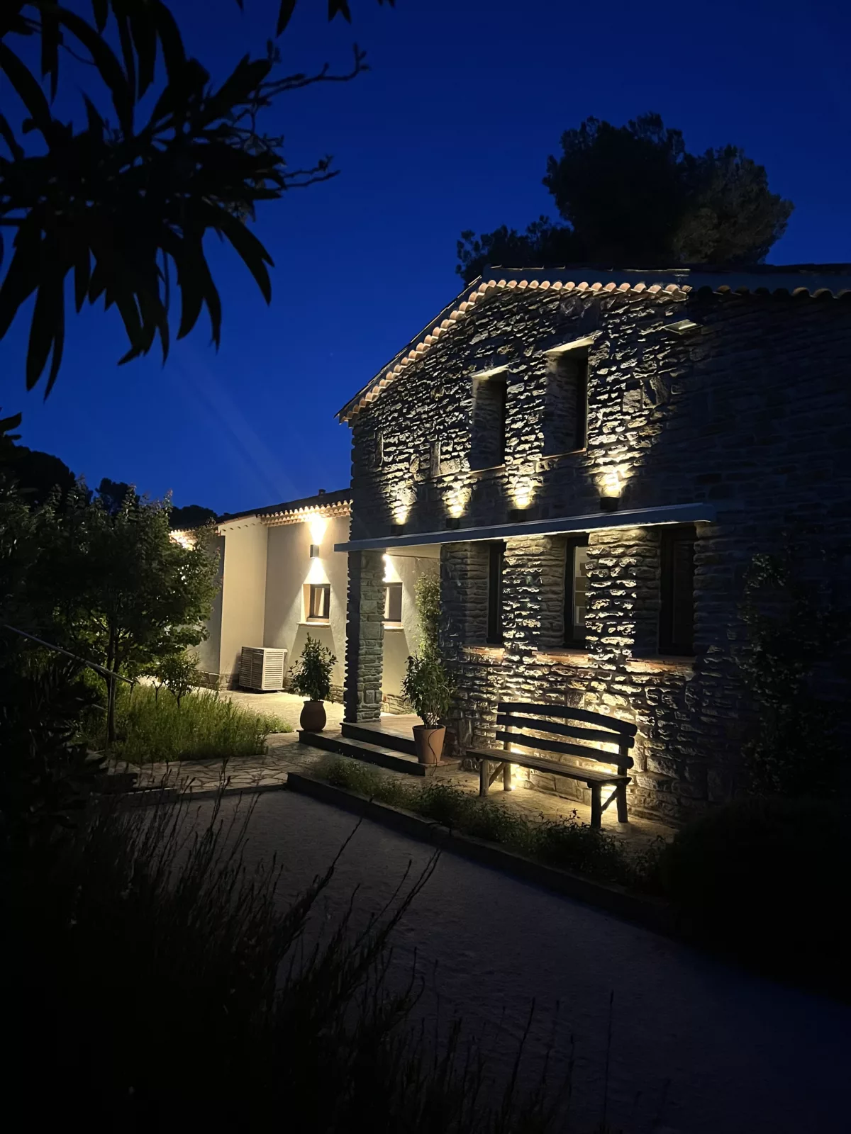 Création éclairage d'une façade, Bormes-les-Mimosas